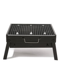 Generic Portable Barbeque Charcoal Grill Black/Silver 360x105x280mm