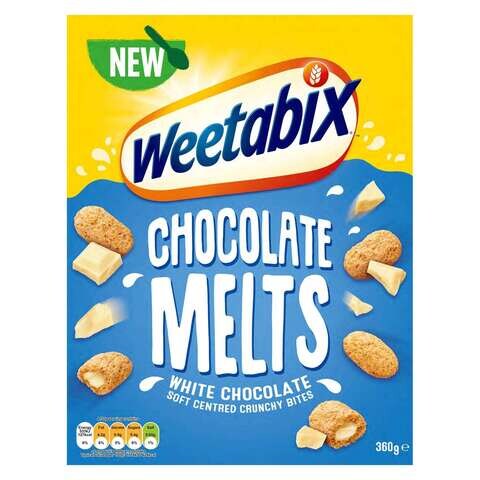 Weetabix Chocolate Melts White Chocolate Soft Centered Crunchy Bites 360g