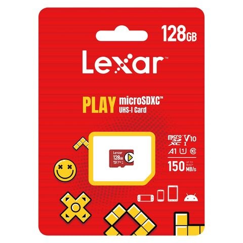 Lexar Play R150 UHS-I MicroSDXC Flash Memory 128GB Red