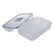 Lock &amp; Lock Plastic Rectangular Divider Food Container Clear 800ml
