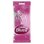 Buy Gillette Blue II Plus Disposable Razor for Women - 5 Pieces in Egypt