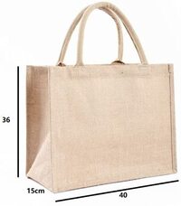 Red Dot Gift Linen Pu Coating Reusable Jute Shopping Bag Beach Blonde Handbags Canvas Tote Bags For Women Grocery Bag Large (10, H36*L40*W15cm)