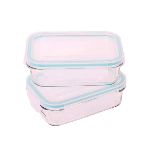 Buy Glasslock Rectangular Container 400ml 2Piece Online | Carrefour Qatar