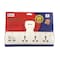 Sirocco 3-Way Power Extension Socket With USB Port White