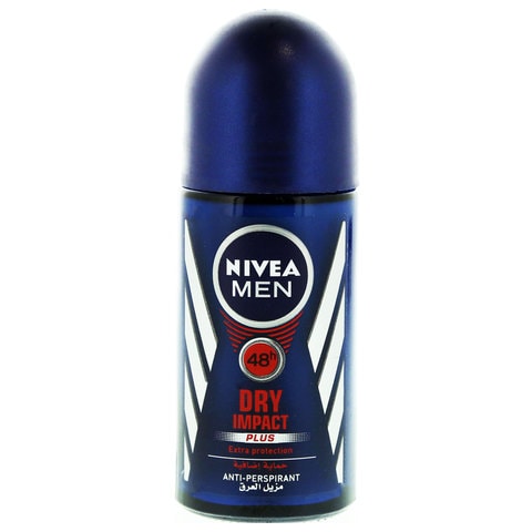 NIVEA MEN Antiperspirant Roll-on for Men, 48h Protection, Dry Impact, 50ml