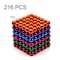 Generic - 5mm 216 Pcs 6 Colors Magnetic Balls Magnets Office Toy Magnetic Sculpture Backyballs Gift For Intellectual Development Stress Relief