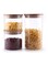 Xiuwoo 3-Piece Food Storage Glass Jars With Bamboo Lids Clear 1 X 8.3, 1 X 10.2, 1 X 18.8cm