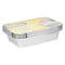Falcon Rectangle Aluminium Container With Lid Silver 800ml 10 PCS