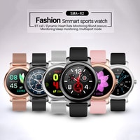 Generic-SMA-R2 Smart Watch Round Touch Screen Silicone Band Waterproof Call Reminder Step Count Sleep Heart Rate Fitness Monitoring Couple Men Women Sports Smartwatch
