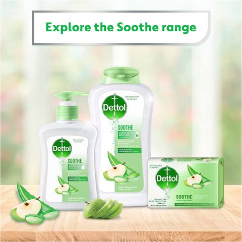Dettol Soothe Anti-Bacterial Liquid Hand Wash With Aloe Vera And Apple 400ml