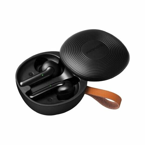 Promate True Bluetooth In-Ear Earbuds With Charging Case Black