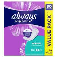 Always Daily Liners Comfort Protect Normal Pantyliners 80 Liners