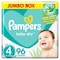 Pampers Aloe Vera Taped Diapers, Size 4, 9-14kg, Jumbo Box, 96 Diapers&nbsp;