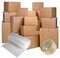 Markq [12 Boxes]45x45x45cm Medium Double Wall 100% Recyclable Corrugated Cardboard Boxes with Bubble Wrap, Tape, Marker, Fragile Stickers- Moving kit/Brown Carton, 25KG Capacity, 5 ply