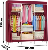 Large Capacity Folding Portable Wardrobe for Efficient Clothes Storage - Non-woven Cloth Closet Organizer and Home Furniture