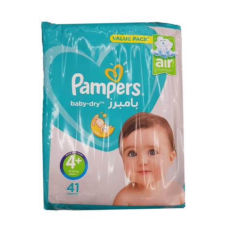 Pampers Baby-Dry Diapers Size 4 41 Count 10-15 kg