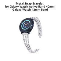 Ozone Amazfit GTR 47mm / Huawei GT2 Strap Stainless Steel Rhinestone Bracelet Adjustable Wristband Fold-Over Clasp Replacement Wrist Watch Band - Silver