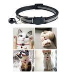 Buy GOLDEN ROSE BLACK Adjustable Nylon Dog Collars Reflective Safety Pet Collars With Bells For Little Dogs Cat Collars Pet Supplies in UAE