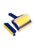 Buy Generic Lint Roller With Built-In Fingers Yellow/Blue in Saudi Arabia