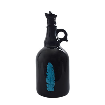 Herevin Oil Bottle Decorated Black 1L 
