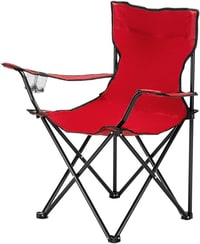 Rubik Folding Beach Chair Foldable Camping Chair with Carry Bag for Adult, Lightweight Folding High Back Camping Chair for Outdoor Camp Beach (Red)