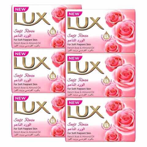 LUX Beauty Soft Touch Soap Bar Pink 120g Pack of 6