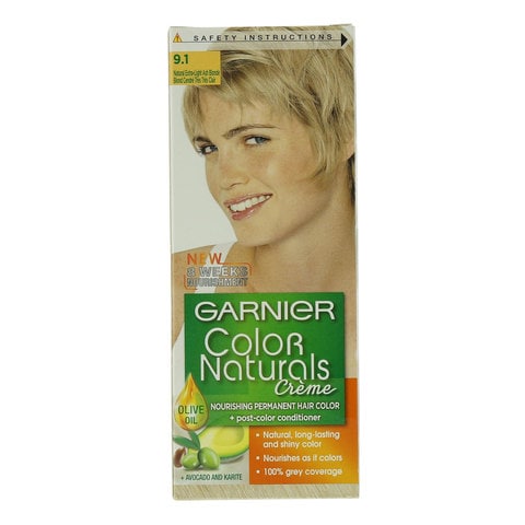 Garnier 9.1 natural extra Light ash blonde color naturals creme