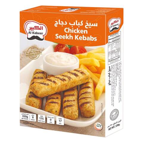 Al Kabeer 8 Chicken Seekh Kebabs 320g