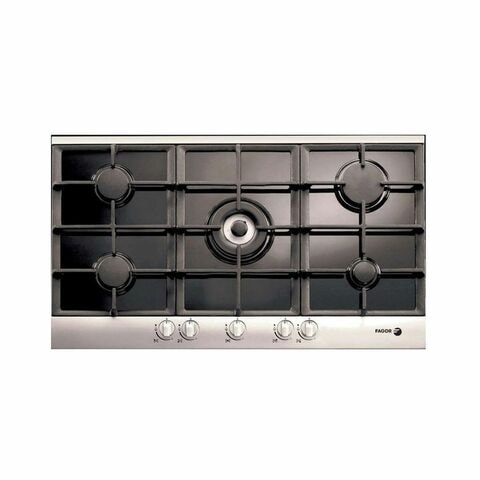 Buy Fagor 5 Burner Gas Hob 90cm 5cfi 95glstxa Black Online Shop Electronics Appliances On Carrefour Uae