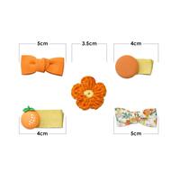 Aiwanto - 2 Set Hair Accessories For Baby Girl Bowknots Beautiful Hair Clips For Baby Girls (Orange &amp; Blue)