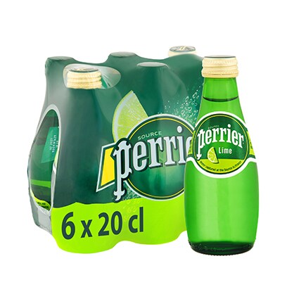 Perrier Sparkling Water Lime 200ML X6