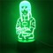 3D Anime Night Light Of 16 Colors With Remote Control Desk Lights Naruto Anime LED Night Light For Kids Bedroom Hyuga Neji Figure 3D Lamp Nightlight For Children Colorful Desk Lamp Xmas Gifts