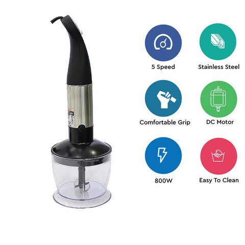 Nobel Hand Blender Stainless Steel 4 In 1 NHB444