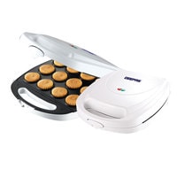 Geepas 12Pcs Piece Cake &amp; Pie Maker 1400W - Non-Stick Plates, Power &amp; Ready Light Indicators, Non-Sleep Feet | Cool Touch Hand | Perfect For Parties, Home Use And More