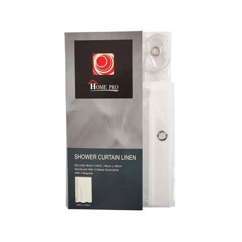 HomePro PVC Shower Curtain 180x180CM - Transparent