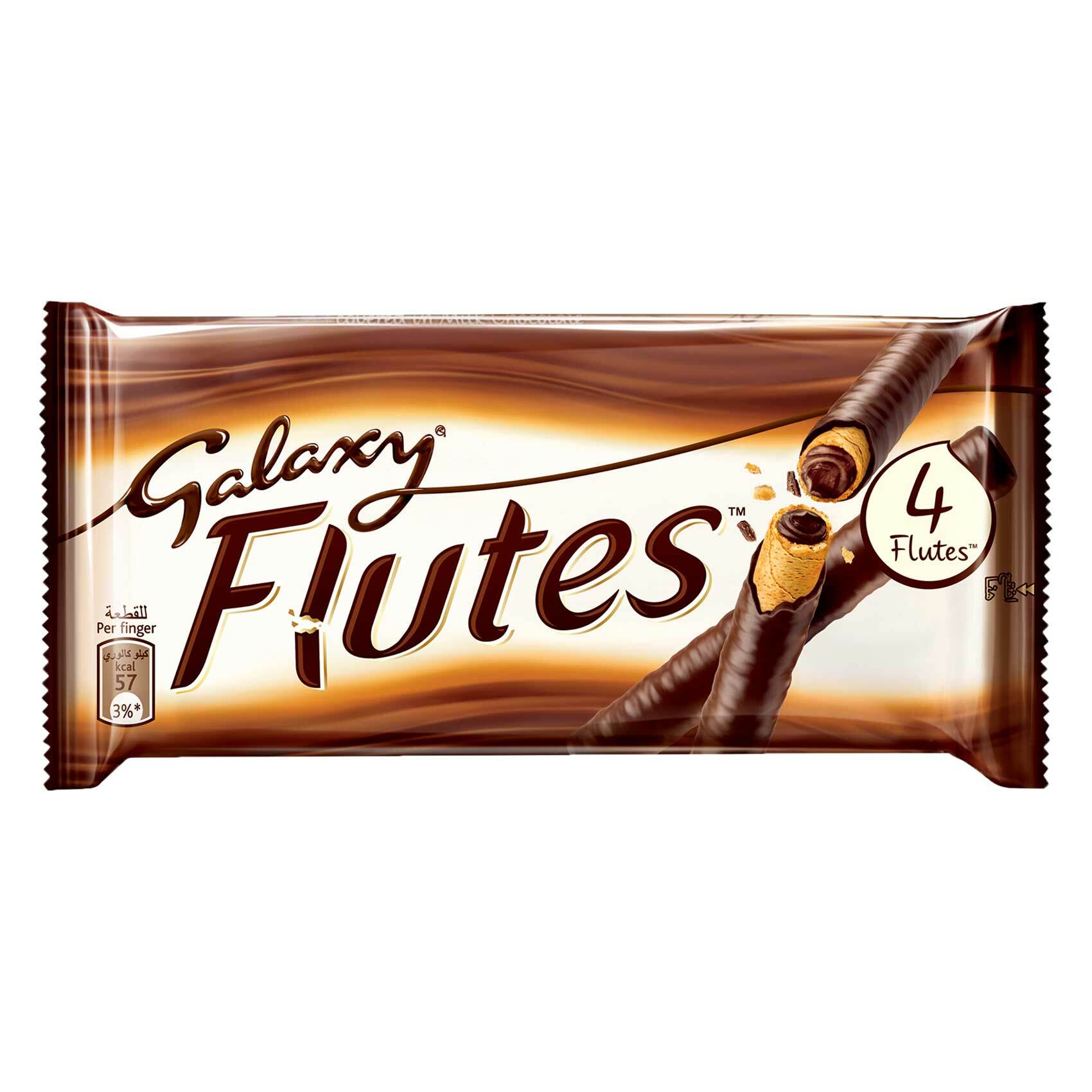 Buy Galaxy Flutes 4 Fingers Chocolate 45g (4 Pieces) Online Shop Food
