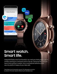 Samsung Galaxy Watch 3 (41mm, GPS, Bluetooth) Smart Watch With Advanced Health Monitoring, Fitness Tracking, And Long Lasting Battery, Mystic Bronze (Us Version)
