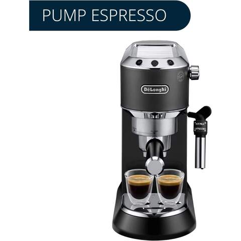DeLonghi Espresso Coffee Machine Dedica Style Manual Barista Pump, EC685.BK, Black