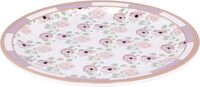 Royalford Melamineware 10&quot; Dinner Plate- Rf11780 Dishwasher-Safe Dinnerware With Strong And Sturdy Construction, White And Pink