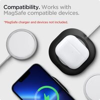 Spigen Mag Fit designed for MagSafe Charger Pad Case compatible with iPhone 13, iPhone 12 Models (Charger Not included) - Black