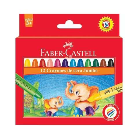 Faber-Castell Wax Crayon Set Multicolour 3 Years and above 12 PCS