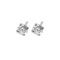 Caflon Fashion Sense White Stainless White Cubic Zirconia Earring, 4 mm