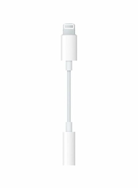 Lightning To 3.5 mm Headphone Jack Connector White
