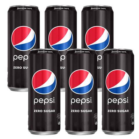 Buy Pepsi Zero Suger 250 Ml 6 Pieces Online - Shop Beverages on ...