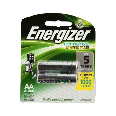 Energizer Power Plus Rechargeable AA Battery 2 Pieces