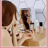 N/B Ac/Dc Skincare Fridge With Makeup Mirror, Mini Fridges For Skin Care, Lightweight Beauty Fridge With LED Lights For Skin Care Products, Breast Milk, Foods