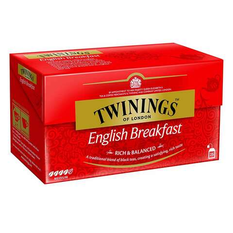 Twinings English Breakfast Black Tea, Individual Tea Bags, Traditional Luxury Tea Blend with St
