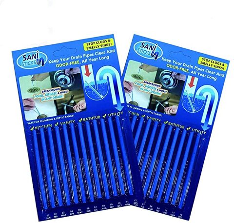 Sani Sticks 24 Pack Keeps Drains And Pipes Clear And Odor Free