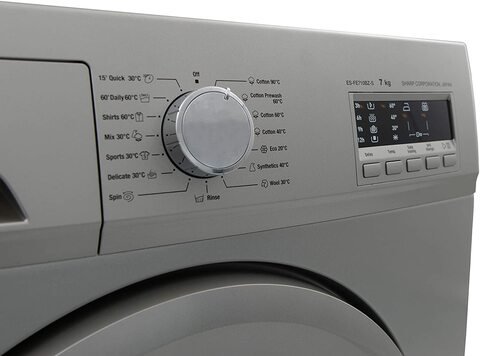 Buy Sharp 7 KG Front Load Washing Machine, Model - ES-FE710CZ-S Online - Shop Electronics & Appliances on Carrefour UAE