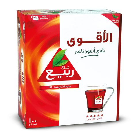 Buy Rabea Extra Strong Teabags 2g Pack of 100 in Saudi Arabia